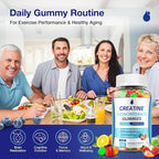 Creatine Gummies for Men & Women - Creatine Monohydrate Gummies 5g, Muscle Builder, Energy Boost & Pre-Workout Supplement, Low Sugar Taurine Chewable Gummy 2 Pack
