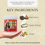 Umeken Black Garlic EX, Fermented Concentrate with Vitamin B, Allicin, Amino Acid, Fermented Black Garlic Supplement, Oyster Extract, Ginger, 4-6 Month Supply, 6.4 Ounce 180g Bottle, Pack of 2