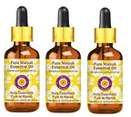 Deve Herbes Pure Niaouli Essential Oil (Melaleuca quinquenervia) with Glass Dropper Steam Distilled (Pack of Three) 100ml X 3 (10 oz)