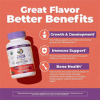 MARYRUTH'S Organic Toddler Multivitamin Gummies | Ages 4+ | Vitamin A, C, D, E, B6, B12, Biotin, Iodine, Zinc | Immunity | Bone & Teeth Health | Skin & Vision Support | Vegan | Gluten Free | 60 Count
