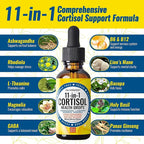 Cortisol Detox Liquid Drops for Women Men - Cortisol Reducer Supplement Support Wellness Cleanse Balance Stress Mood Sleep Focus - Lower Cortisol Levels with Ashwagandha L-Theanine Magnolia