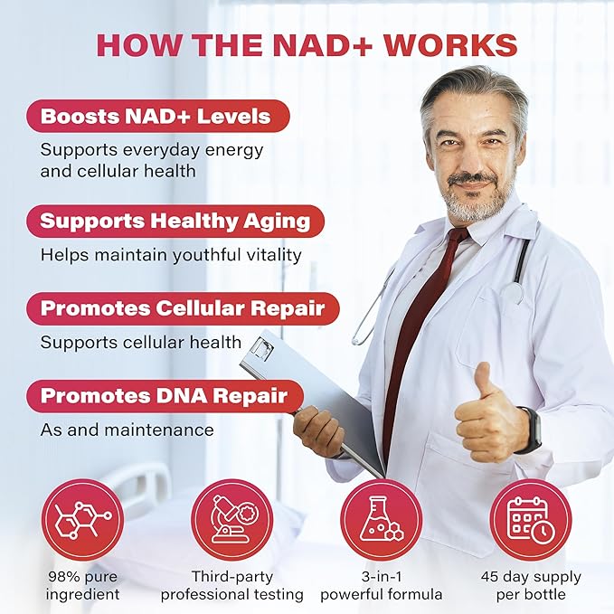 NAD+ 1000mg Liquid Packets Supplement - Premium Nicotinamide Riboside & Resveratrol for Cellular Energy,Advanced NAD Booster for Men & Women (90 Pocket)