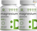 Deal Supplement Magnesium Glycinate 500mg, 480 Veggie Capsules | 100% Chelated for Easy Absorption | Essential Mineral Supplement | Non-GMO, Gluten-Free
