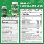 Chlorophyll Gummies, Super Green 18-IN-1 with Organic Chlorella Spirulina, Wheat Grass, Magnesium, Prebiotic Fiber for Internal Deodorant*,Comfort Digestion, Metabolism,Immune, Fresh Body Odor, 2Packs