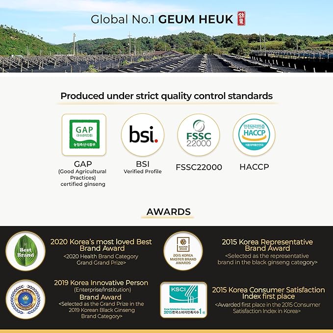 GeumHeuk Korean Black Ginseng Extract Every Ginseng Plus. 10g X 30 Stick Pouches. Immune Support, Energy Booster, Fatigue Recovery, Mental Performance. Patented Method.