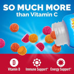 Emergen-C Kidz Vitamin C Immune Support Gummies Fun-Tastic Fruit 44CT includes Zinc, Manganese, B Vitamins and Vitamin D for Back to School Essentials