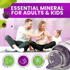 Iron Gummies with Vitamin C for Adults & Kids - Chewable Iron Supplement for Iron Deficiency Anemia, Red Blood Cell Support, Energy, Immune Function, Brain Health, Max Absorption, Grape Flavor, Vegan