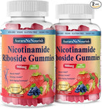 2 Pack NAD Resveratrol Supplement, Sugar Free 900mg Gummies with Quercetin, Collagen, Vitamin Support Anti Aging, Cell Regeneration, Energy Boost, Skin Improvement for Women Men
