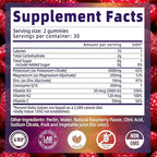 Potassium Citrate Gummies 2000mg, High Potency Electrolyte Gummies, Potassium Supplement with Magnesium glycinate, Zinc, Vitamin C D3 K2, for Electrolyte Balance, Leg Cramps, Muscle Support, 60 Chews