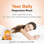 Lofux Magnesium Glycinate Gummies 400mg, Sugar Free Magnesium Gummies for Adults Women, Men, Chewable Supplement Gummy with L-Threonate, Vitamin D, B6, CoQ10 - for Calm, Sleep, Body Relaxation, 60 Ct