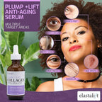 Elastalift Collagen Serum For Face + Collagen Body Cream & Face Moisturizer 2pc Skin Care Bundle| Collagen Face Serum + Body Lotion For Skin Tightening To Lift, Plump, & Firm Sagging Skin, 2PC Set