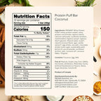 ProMix Nutrition Protein Puff Bars - Coconut - Marshmallow Crispy Treat - Great Tasting & Healthy On The Go Snack - High Protein & Low Calorie - Free From Gluten, Soy, & Corn - 12 Bars