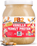 PB2 Performance Peanut Plant Based Vegan Protein Powder | 20g Complete Protein, No Added Sugar, Prebiotic Fiber | Dairy Free, Certified Vegan, Non-GMO, Gluten Free [Peanut w/Madagascar Vanilla, 2LB]