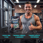 Sugar Free Creatine Monohydrate Gummies – 5g Creatine Per Serving, Sour Green Apple Flavor, Vegan, Low-Calorie, No Artificial Colors, Made in USA (120 Gummies)