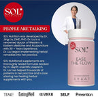 Ease the Flow - PMS Support, Menstrual Relief, PMDD Supplements, Period Relief Products, Eases Bloating & Mood Swings, Vitamins B6 & B8, 60 Easy-to-Swallow Capsules
