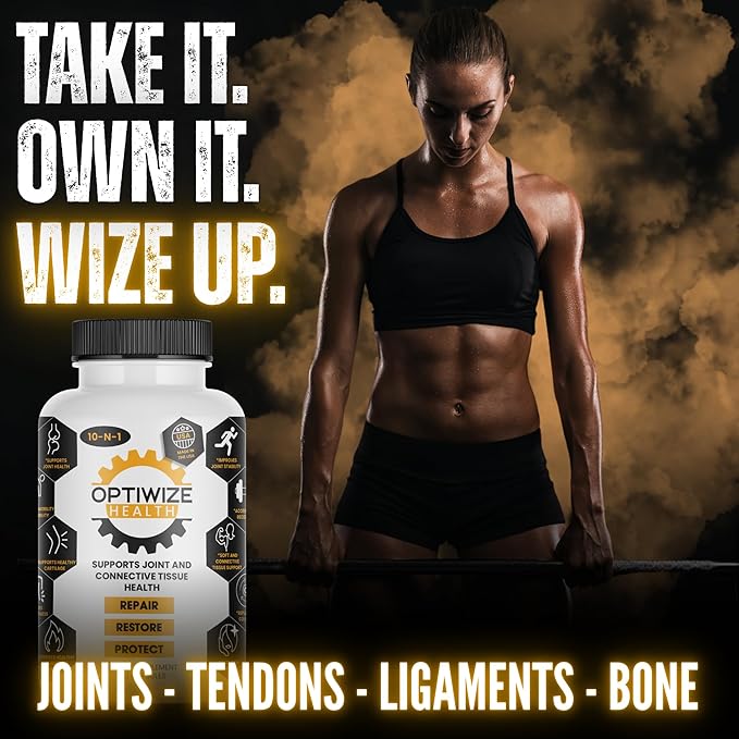 10-N-1 Joint Support Hydrolyzed Collagen,MSM, Hyaluronic Acid, Glucosamine,Chondroitin & More- Targets Joint Discomfort, Improves Mobility & Flexibility 320 Caps for Men & Women Made in USA