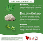 VITINITY Super Greens Multivitamin Gummies | Made with 30 Real Superfood Veggies, Herbs, Fruit for Adults & Kids to Boost Immunity, Skin & Gut Health | Non-GMO, Gluten-Free & Sugar-Free 30-Day Supply