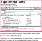 Bronson Omega-3 Fish + Krill Oil 1000 MG EPA DHA Astaxanthin Premium Blend - Joint, Brain & Eye Health - Non GMO, Heavy Metal Tested, 120 Softgels