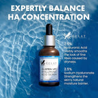 Eclat Skincare Hydrating Hyaluronic Acid Serum for Face – 2.5% Hyaluronic Acid + 3% B5, Green Tea & Jojoba Oil - Moisturizing & Plumping Formula for Radiant & Smoother Skin 1 Fl Oz
