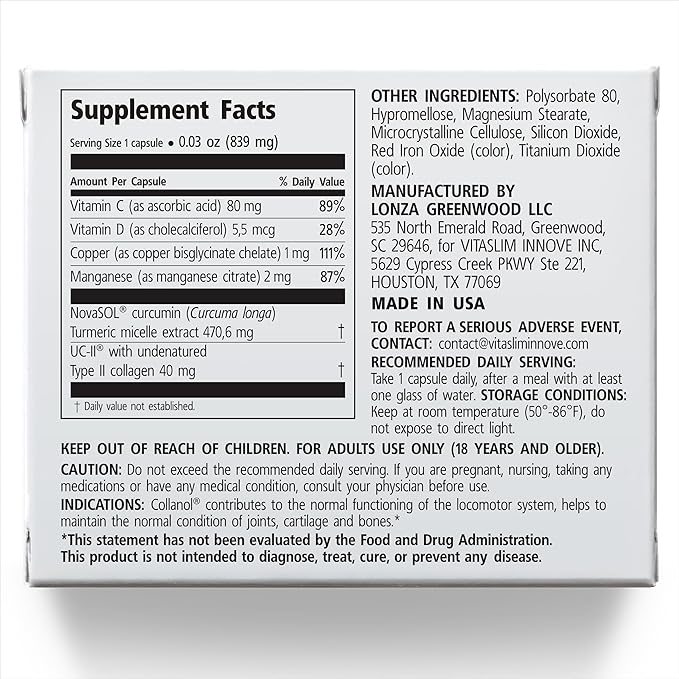 Innovation in The Care of Healthy Joints – Liquid Formula in a Double Capsule. 3D Collagen + Micelle Extract of Turmeric Roots 1 Capsule/Day. Laboratory Tested