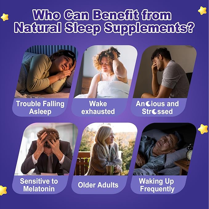 Nextdia Melatonin Free Sleep Gummies with Magnesium Glycinate, GABA, 5-HTP, L-Theanine, Valerian, Chamomile, Lemon Balm, Vitamin D3 & B6 - Hormone & Drug- Free, Non-Habit Forming,2 Pack