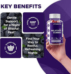 Vitamatic Melatonin Gummies for Kids & Adults - (2.5 mg 5 mg & 10 mg Doses) - 60 Vegan Gummies