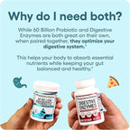 Physician's CHOICE Advanced Gut Health Bundle: 60 Billion Probiotics 30ct + Digestive Enzymes 60ct for Digestive, Gut, and Immune Health Supports Occasional Constipation, Diarrhea, Gas, and Bloating
