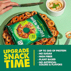 CRISP POWER Protein Pretzels, Everything, 28G Protein, High Protein Snack, High Fiber, Low Carb Crunchy Pretzel Snacks, No Added Sugar, 1.75 oz Bags, 6 Pack, Vegan, Keto