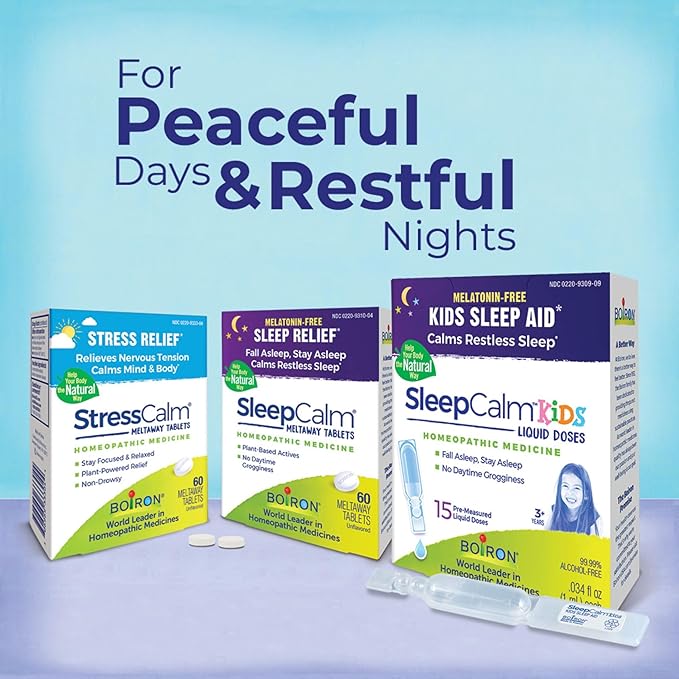 Boiron SleepCalm On The Go Sleep Aid for Deep, Relaxing, Restful Nighttime Sleep - Melatonin-Free and Non Habit-Forming - 80 Count (Pack of 4)
