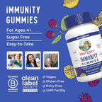 MARYRUTH'S Sugar Free Immunity Gummies | Powerful Blend | Elderberry Vitamin C & Zinc | Vitamin D3 & Echinacea | Immune Support Supplement | Gummies for Kids & Adults | Vegan | Non GMO | 90ct