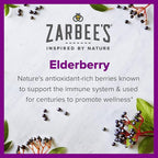 Zarbee’s Elderberry Gummies Daily Immune Support Supplement with Vitamins A C D E & Zinc, Black Elderberry Extract, Natural Berry Flavor, Vegetarian, Gelatin-Free, 60 ct