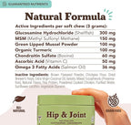Natural Dog Company Hip & Joint Supplement Chew for Dogs – Supports Mobility, Flexibility & Comfort, Glucosamine, Chondroitin, MSM & Turmeric, Chicken Flavor, 90 Count