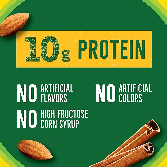 Nature Valley Creamy Protein Bars, Cinnamon Almond Butter, 10g Protein Snacks, 5 Bars, 7.45 oz