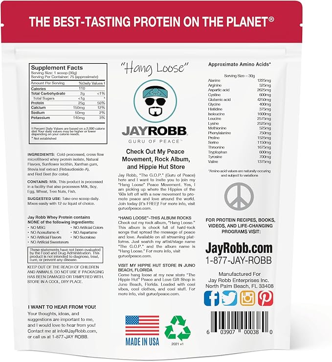JAYROBB Whey Protein (5 Pound, Strawberry)