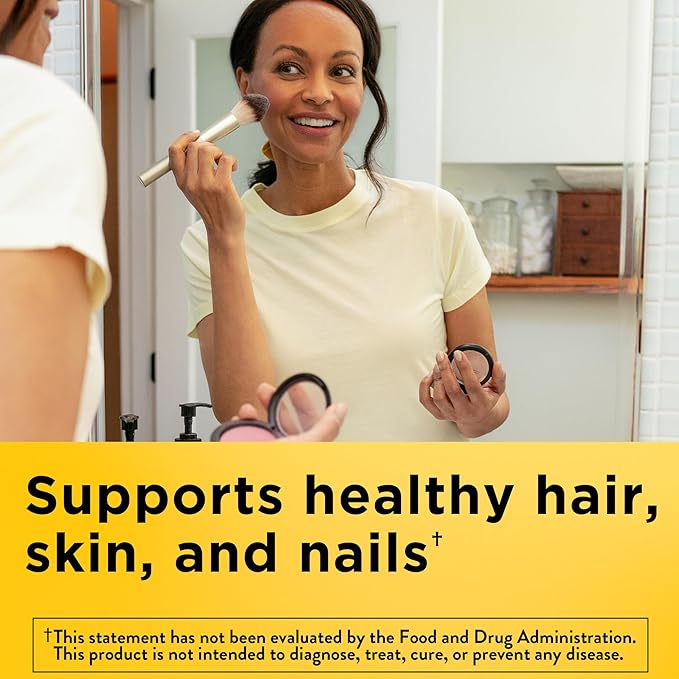 Nature Made Hair Skin and Nails with Biotin 2500 mcg, Dietary Supplement for Healthy Hair, Skin & Nails Support, 90 Gummies, 45 Day Supply