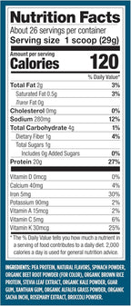 Vega Protein + Supergreens - 20g Plant-Based Protein, Berry, 26 Servings, Real Greens & Veggies, Vegan Keto, 0g Added Sugar, Non-GMO, Gluten Free, Dairy Free, 1.7lbs (Packaging May Vary)