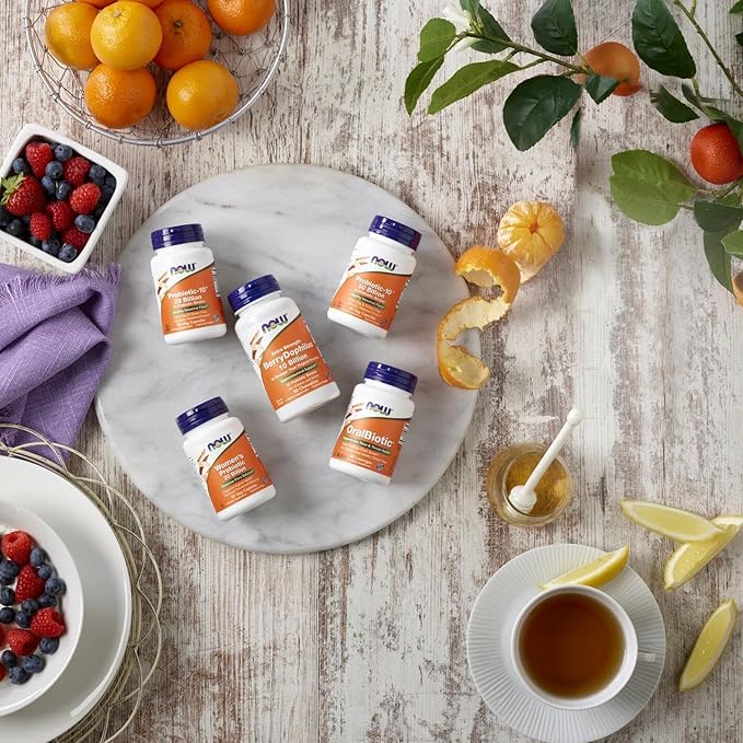 NOW Foods Supplements,Probiotic-10™,50 Billion,with 10 Probiotic Strains,Strain Verified,50 Veg Capsules,(Pack of 2)