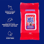 Wet Ones for Pets Freshening Multipurpose Wipes for Cats with Aloe Vera, Fresh Scent - Easy to Use Cat Cleaning Wipes for Pet Grooming, 100 Count