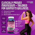 MAGNOX® Lady Magnesium Supplement | Menopause and PMS Support Supplement for Women | Magnesium Complex with Vitamins B6, B1, B12, D, Zinc | High-Absorption Dead Sea Organic Magnesium | 60 Capsules