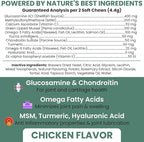 Chew + Heal Labs Glucosamine for Dogs Hip and Joint Supplement - 60 Senior Dogs Mobility Soft Chews - Made with Glucosamine, MSM, Chondroitin, Green Lipped Mussels and More - Made in The USA