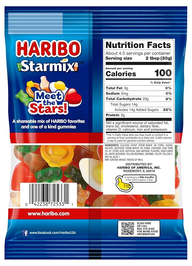 HARIBO Gummi Candy, Starmix, 5.6 Oz Bag (Pack of 12)