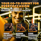 Creatine Monohydrate Gummies (5g) – Pre-Workout Energy & Muscle Growth Support for Men & Women | Orange Electrolyte Gummies (135 Count)