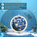 Pill Box 3 Compartment Small Pill Case,Portable for Pocket or Purse Pill Organizer Pill Container Holder to Hold Vitamins, Medication, Fish Oil and Supplements(Starry Night)