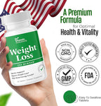 Fat Burner for Women & Men - Weight Loss Supplements with Green Tea Extract, Chromium, Vitamin B6 - Energy Booster, Belly Fat Burner & Appetite Suppressant Diet Pills - 60 Tablets
