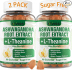 NEVISS Ashwagandha Gummies 2000mg, Feel Refreshed, Plus Proprietary Blend with L-Theanine, 5-HTP, Lemon Balm, Magnesium for Calm, Zzzs & Relaxation Support, 120 Count