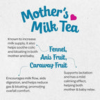 Lazika Lactation Tea, Breastfeeding and Lactation Support Tea, 20 Pyramid Teabags, Lactation Supplement, Increase Breastmilk Production, Fennel Anis and Caraway Fruit