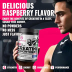 Natures Aid NSF Certified Creatine Gummy 5g - Creatine Monohydrate Gummies – Pre-Workout Energy & Muscle Growth Support for Men & Women | Raspberry Electrolyte Gummies (135 Count)