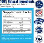 Creatine Monohydrate Gummies for Men & Women, Increase Strength and Build Muscle, Energy & Booty Gain, Preworkout Supplement, Sugar Free, Vegan, Chewables Blueberry Flavor-120 Count