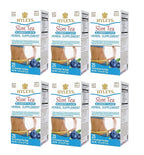 HYLEYS Slim Tea Blueberry Flavor - Weight Loss Herbal Supplement Cleanse and Detox - 25 Tea Bags (6 Pack)