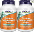 NOW Supplements, Calcium Hydroxyapatite Caps, Supports Bone Health*, 120 Capsules (Pack of 2)